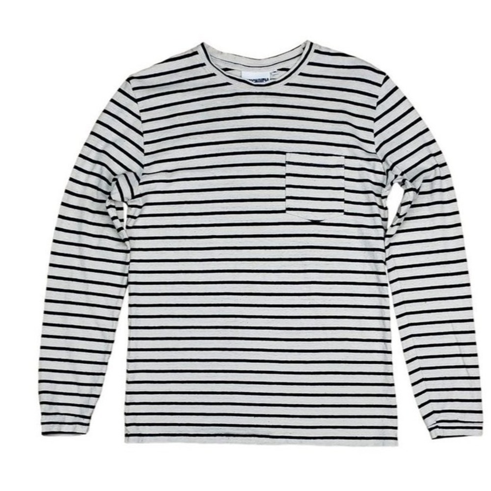 Jungmaven Baja Hemp Organic Cotton Striped Long Sleeve Tee Women XL USA - Picture 1 of 6